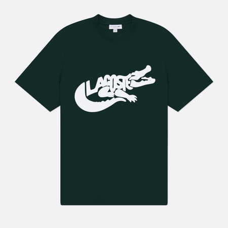 Мужская футболка Lacoste Classic Fit Printed Cotton, цвет зелёный, размер XL