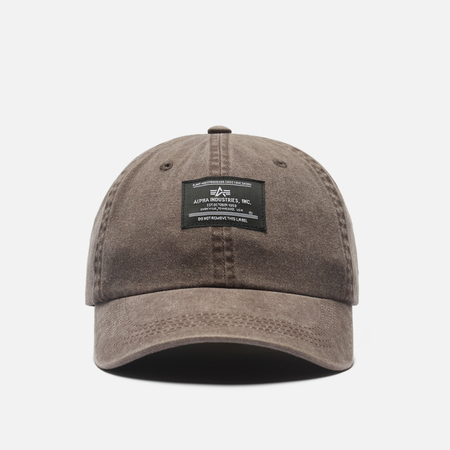 Кепка Alpha Industries Battlewash, цвет коричневый
