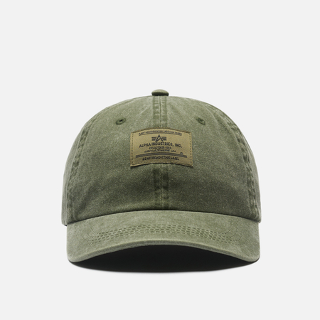 Кепка Alpha Industries Battlewash, цвет зелёный