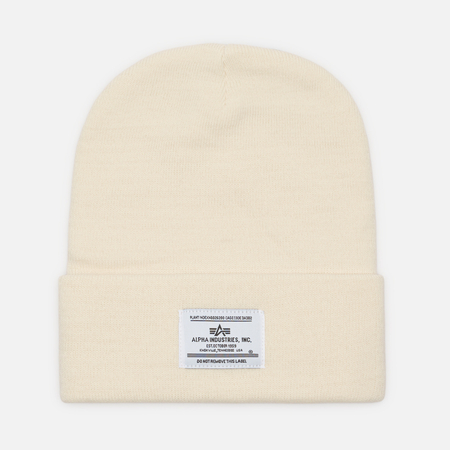Шапка Alpha Industries Essential, цвет бежевый