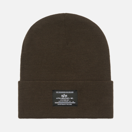Шапка Alpha Industries Essential, цвет коричневый