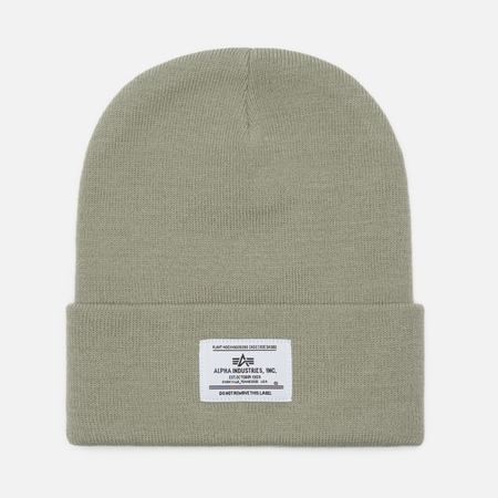Шапка Alpha Industries Essential, цвет зелёный