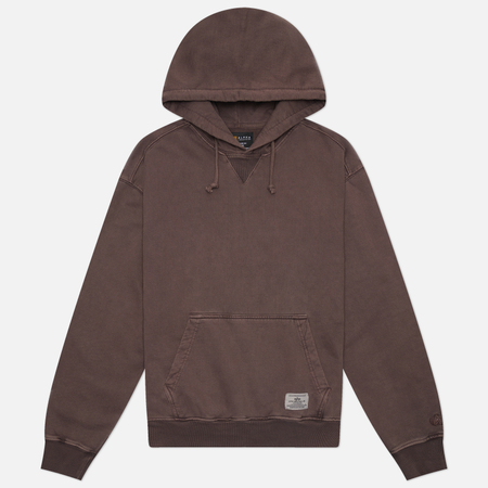 Мужская толстовка Alpha Industries Essential Hoodie Relaxed Fit Wash, цвет коричневый, размер XXL