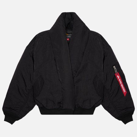 Женский пуховик Alpha Industries Shawl Collar Flight, цвет чёрный, размер L