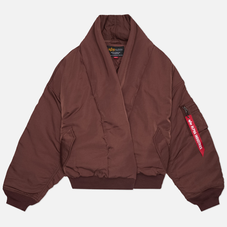 Женский пуховик Alpha Industries Ivy Oversized Fit Flight, цвет коричневый, размер M