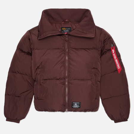 Женский пуховик Alpha Industries Sierra Short Relaxed Fit Puffer, цвет коричневый, размер M