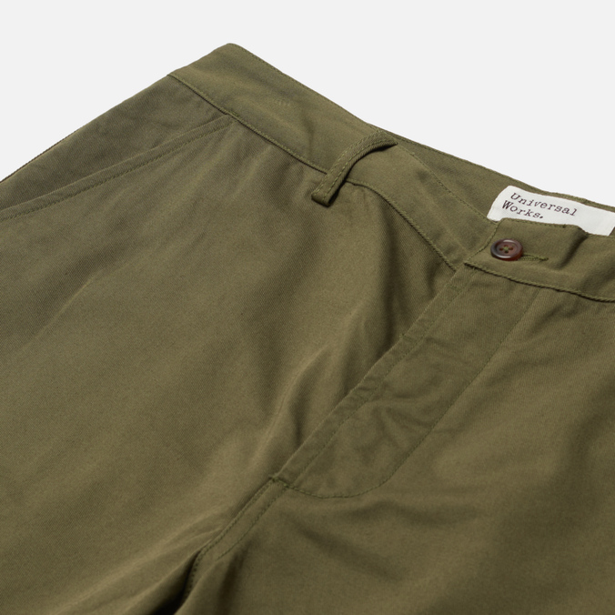 Мужские шорты Universal Works, цвет оливковый, размер 32 00135-LIGHT OLIVE Deck Twill - фото 2