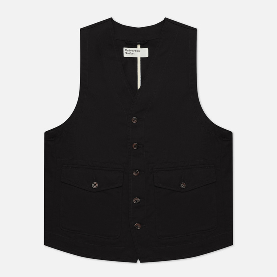 Мужской жилет Universal Works Field Twill Black