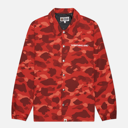Мужская куртка ветровка A Bathing Ape Color Camo Coach, цвет красный