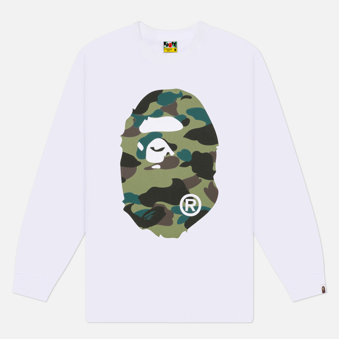 Мужской лонгслив A Bathing Ape 1st Camo Big Ape Head