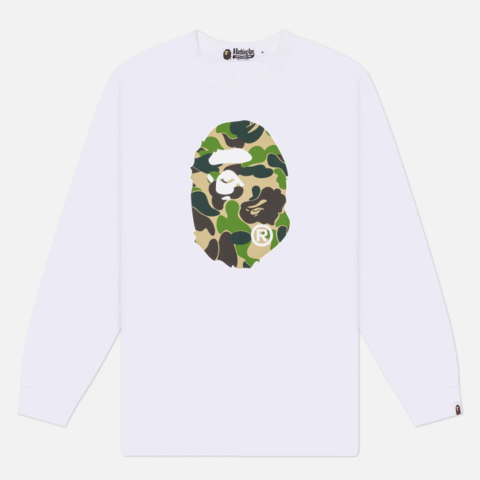 Мужской лонгслив A Bathing Ape ABC Camo Ape Head Relaxed Fit