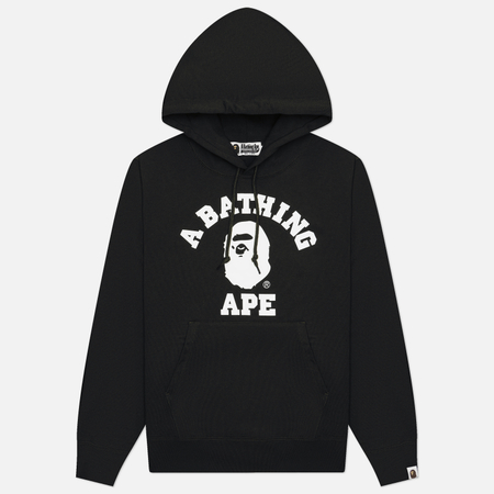 Мужская толстовка A Bathing Ape College Hoodie, цвет чёрный
