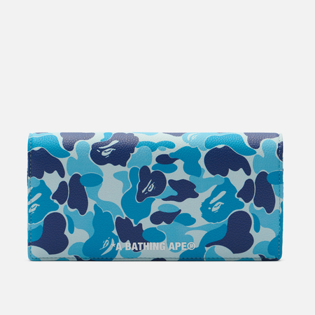 Кошелек A Bathing Ape ABC Camo Long, цвет голубой