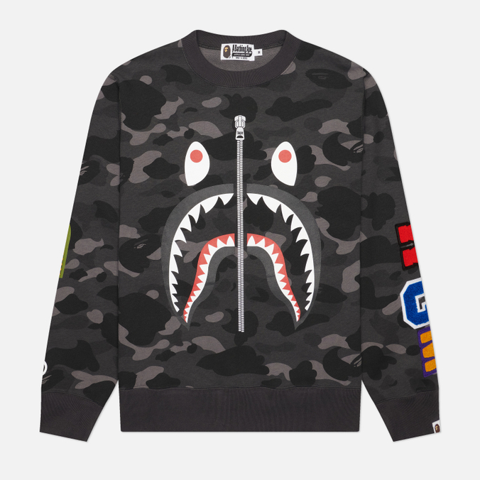 Мужская толстовка A Bathing Ape Color Camo Shark Crewneck