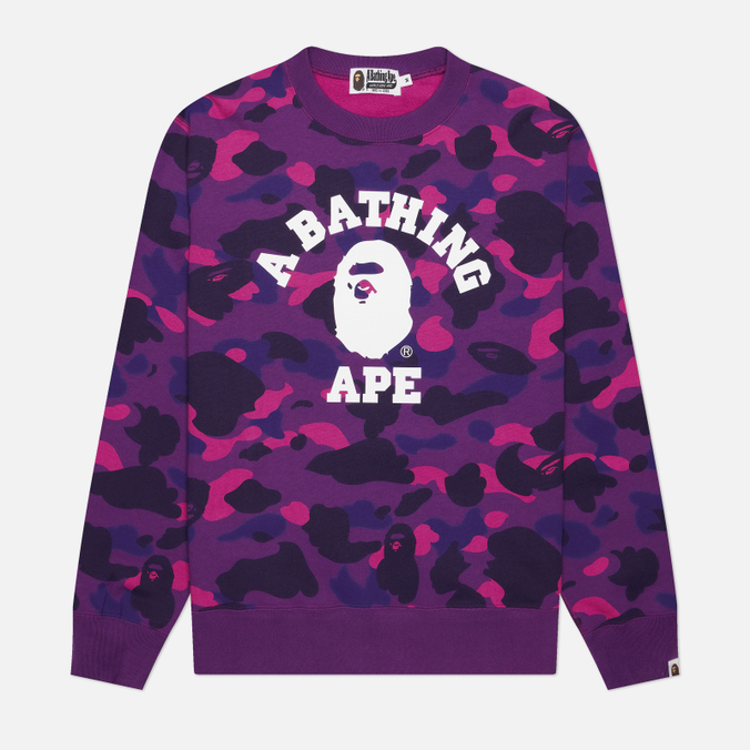 Мужская толстовка A Bathing Ape Color Camo College Crewneck