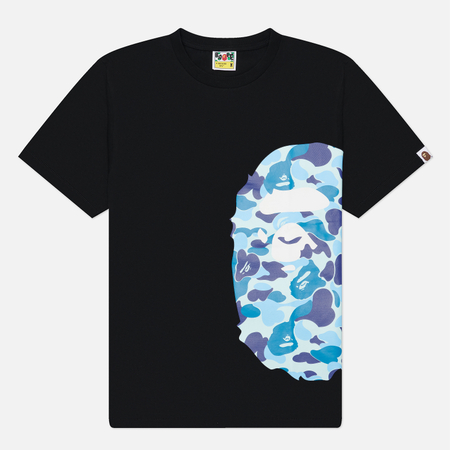 Мужская футболка A Bathing Ape ABC Camo Side Big Ape Head, цвет чёрный