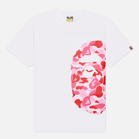 Мужская футболка A Bathing Ape ABC Camo Side Big Ape Head, цвет белый