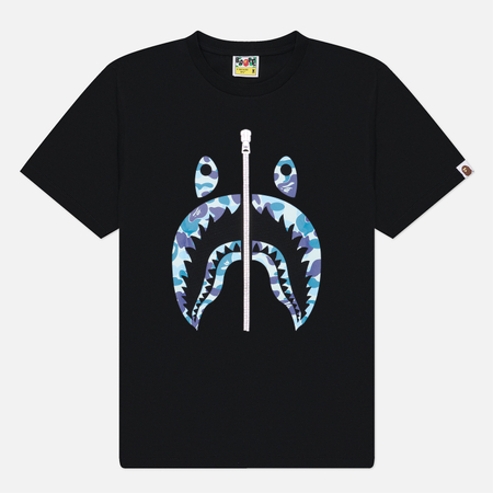 Мужская футболка A Bathing Ape ABC Camo Shark, цвет чёрный