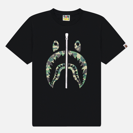 Мужская футболка A Bathing Ape ABC Camo Shark, цвет чёрный