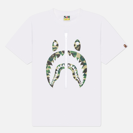 Мужская футболка A Bathing Ape ABC Camo Shark, цвет белый