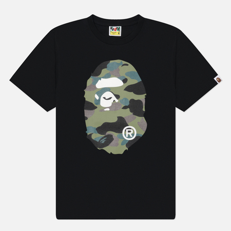 Мужская футболка A Bathing Ape 1st Camo Big Ape Head, цвет чёрный