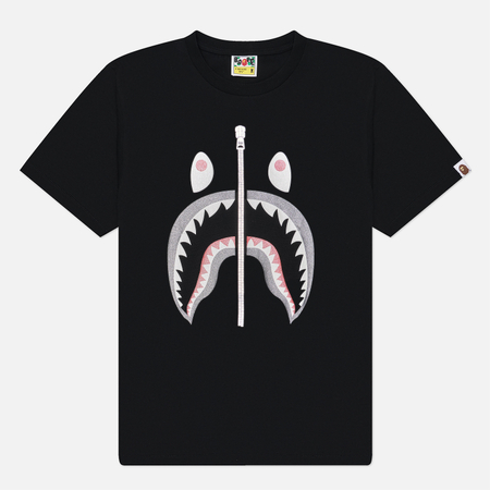 Мужская футболка A Bathing Ape Glitter Shark, цвет чёрный