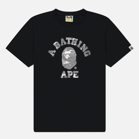 Мужская футболка A Bathing Ape Screen Camo College, цвет чёрный
