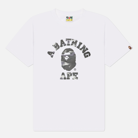 Мужская футболка A Bathing Ape Screen Camo College, цвет белый