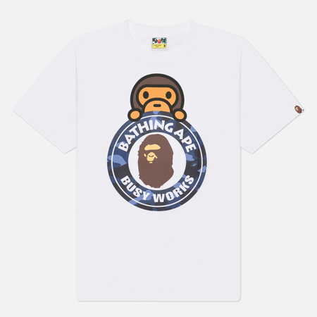 Мужская футболка A Bathing Ape Color Camo Milo On Busy Works, цвет белый
