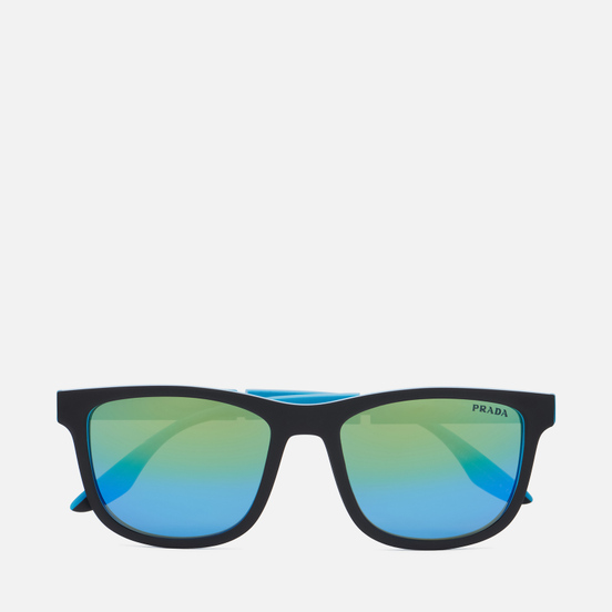 Солнцезащитные очки Prada Linea Rossa 04XS-05S05L-3N Black Rubber/Turquoise/Green Mirror Blue Grad Green