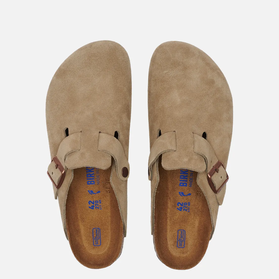 Birkenstock Мужские сандалии Boston Soft Footbed Suede Leather