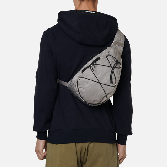 Рюкзак C.P. Company Nylon Satin Garment Dyed Shoulder Quiet Grey