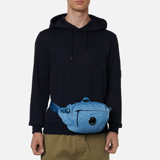 Сумка на пояс C.P. Company Nylon Satin Garment Dyed Faded Denim