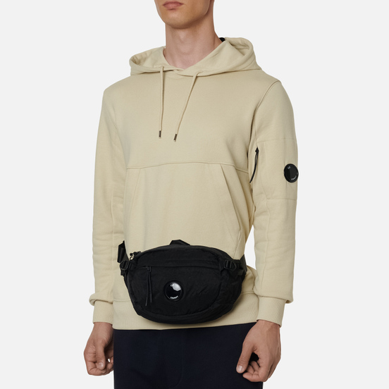 Сумка на пояс C.P. Company Nylon Satin Garment Dyed Black