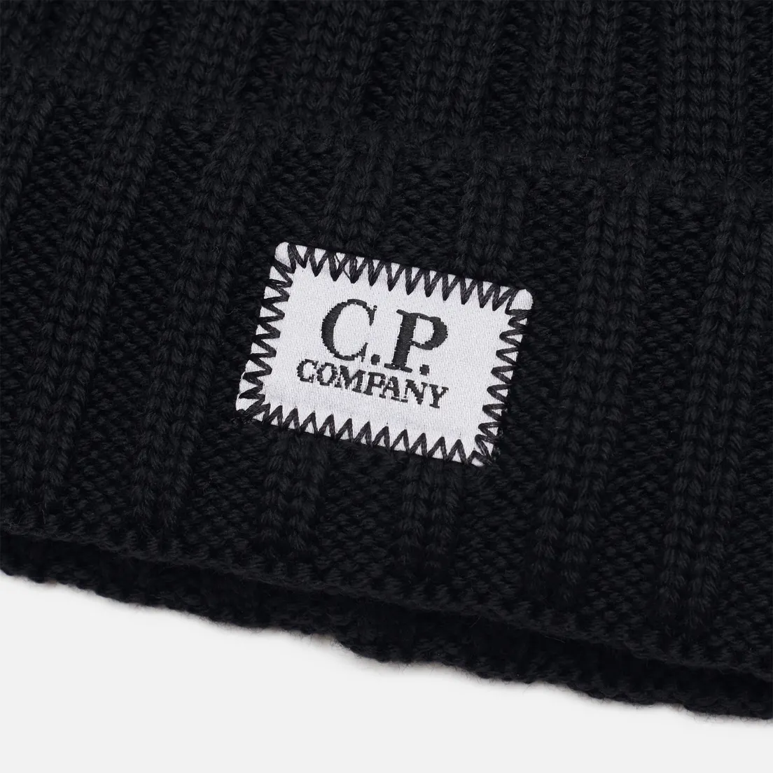 C.P. Company Шапка Extrafine Merino Wool Logo