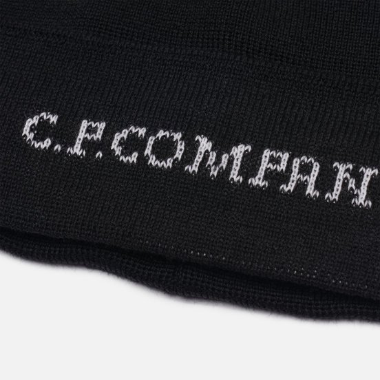Шапка C.P. Company Merino Wool Jacquard Black
