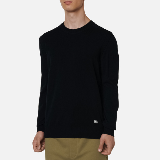 Мужской свитер C.P. Company Extrafine Merino Wool Pocket Lens Black