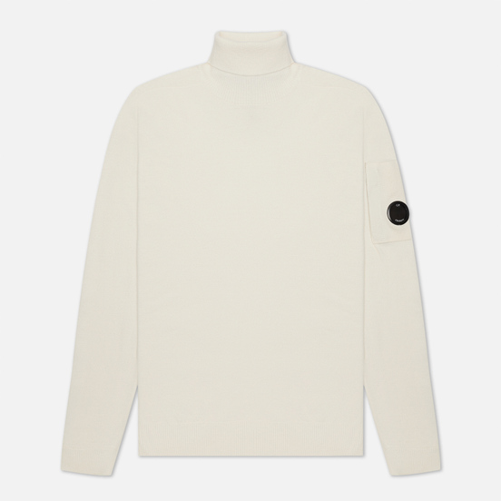 Мужской свитер C.P. Company Turtle Neck Merino Wool Gauze White
