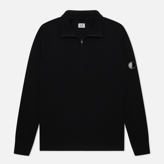 Мужской свитер C.P. Company 1/4 Zip Lambswool Black