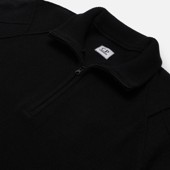 Мужской свитер C.P. Company 1/4 Zip Lambswool Black