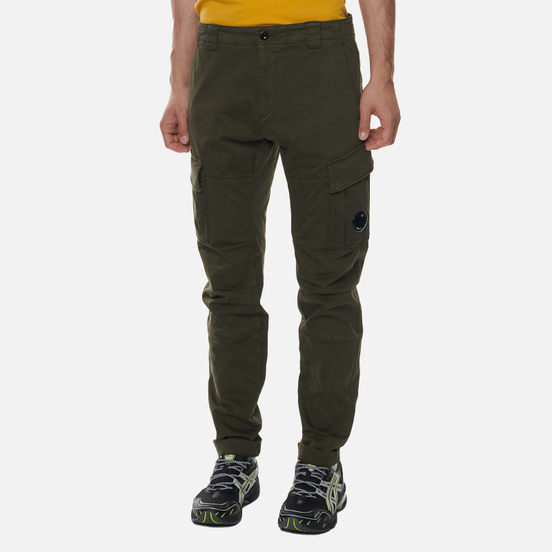 Мужские брюки C.P. Company Lens Pocket Garment Dyed Stretch Sateen Ergonomic Fit Ivy Green