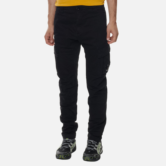 Мужские брюки C.P. Company Lens Pocket Garment Dyed Stretch Sateen Ergonomic Fit Black
