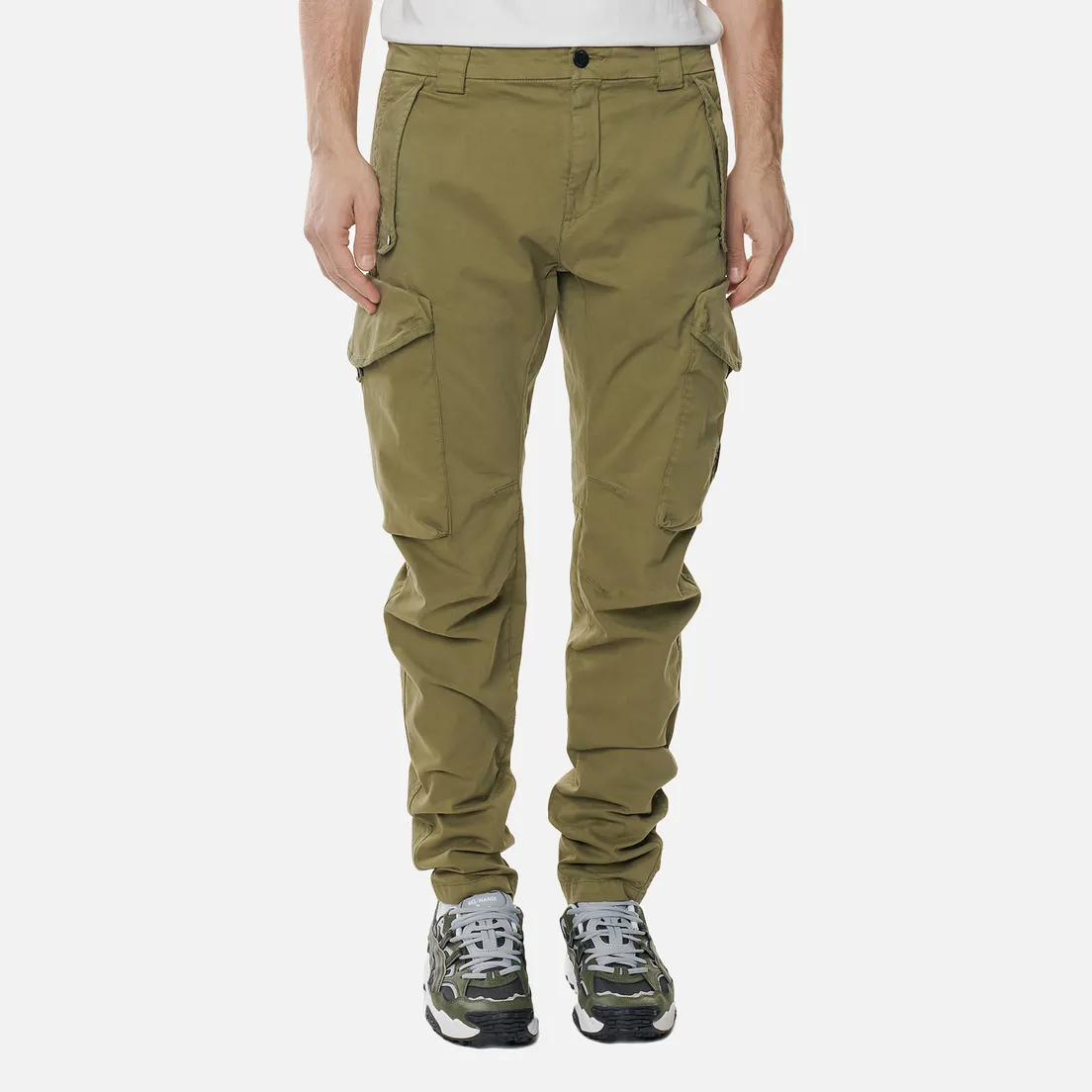 C.P. Company Мужские брюки Garment Dyed Stretch Sateen Lens Pocket Cargo