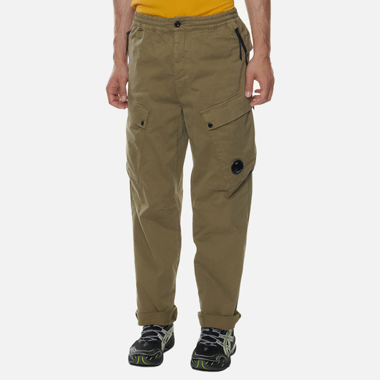 Мужские брюки C.P. Company Cargo Garment Dyed Stretch Sateen Martini Olive