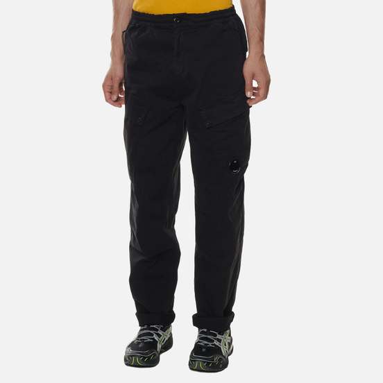 Мужские брюки C.P. Company Cargo Garment Dyed Stretch Sateen Black