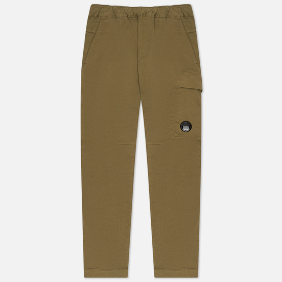 Мужские брюки C.P. Company Lens Pocket Garment Dyed Stretch Sateen Martini Olive