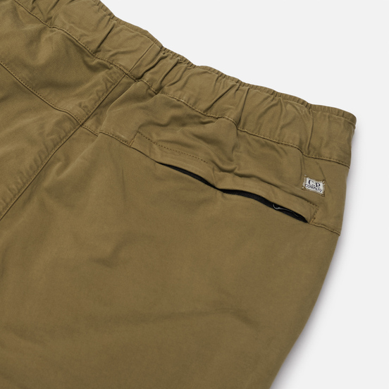 Мужские брюки C.P. Company Lens Pocket Garment Dyed Stretch Sateen Martini Olive