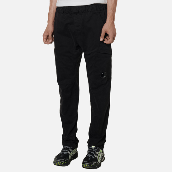 Мужские брюки C.P. Company Lens Pocket Garment Dyed Stretch Sateen Black