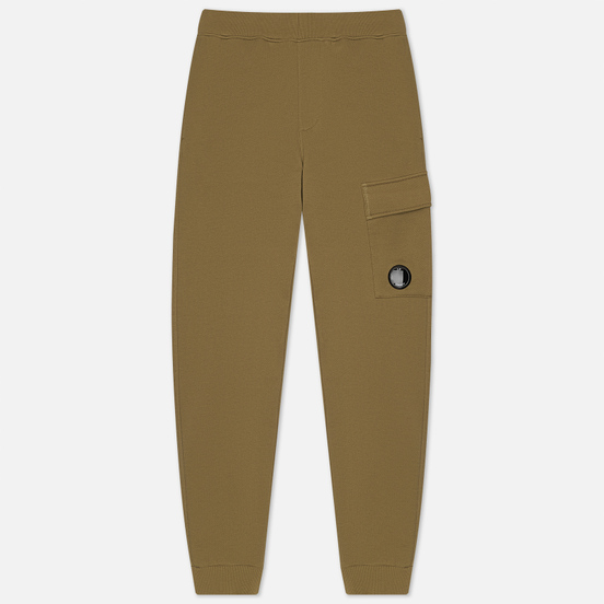Мужские брюки C.P. Company Lens Pocket Diagonal Raised Fleece Martini Olive