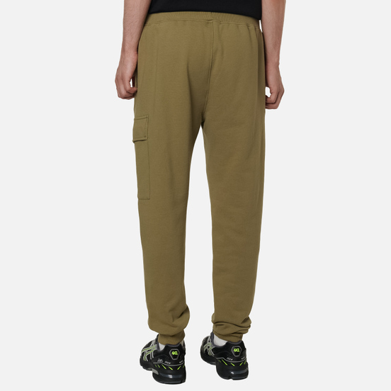 Мужские брюки C.P. Company Lens Pocket Diagonal Raised Fleece Martini Olive